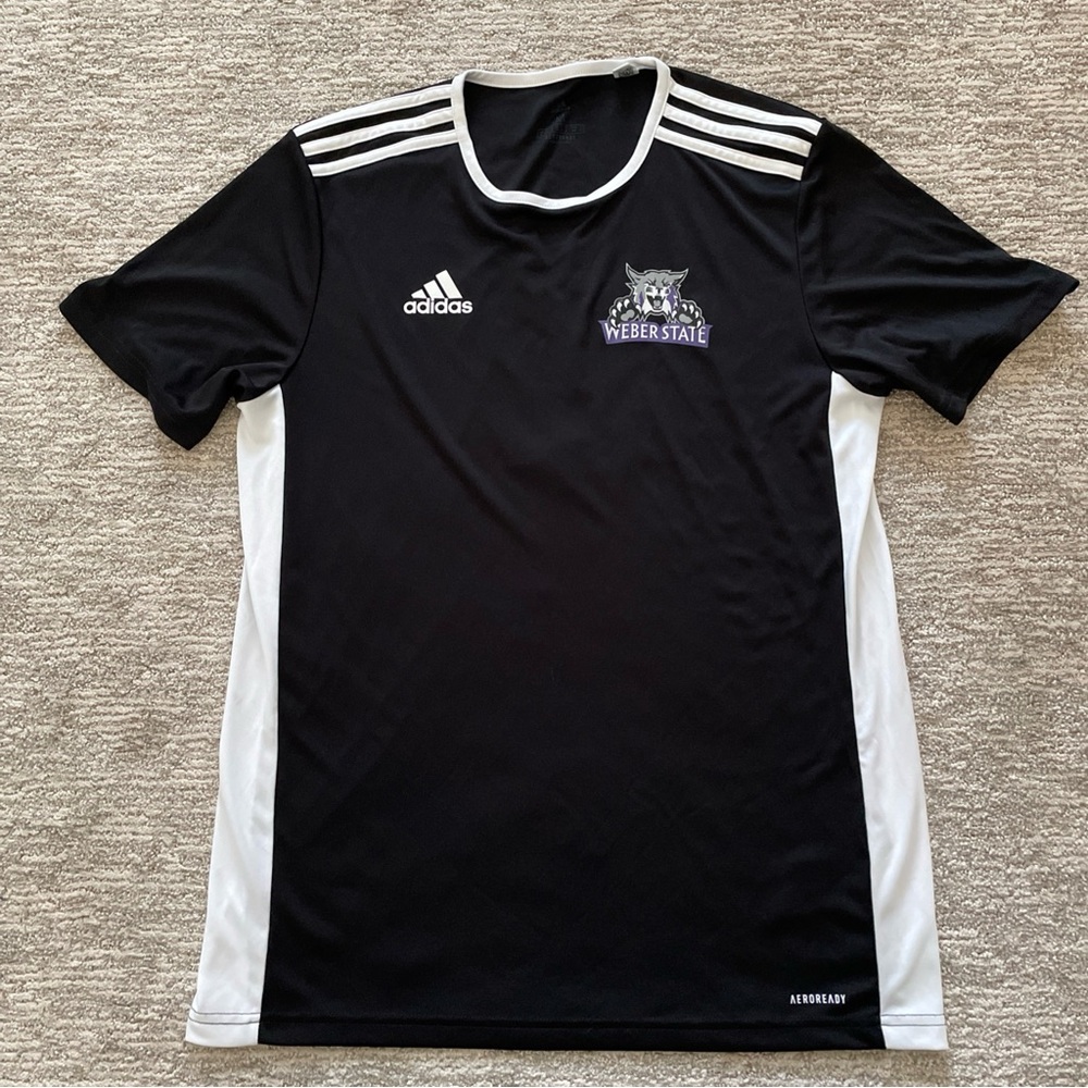 Adidas Weber State Wildcats Women’s Size Medium Black Soccer Jersey #6 Aeroready